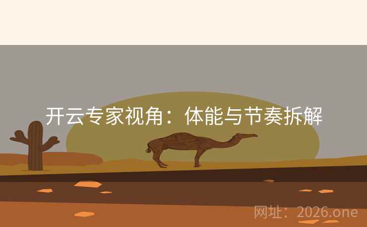 开云专家视角:体能与节奏拆解